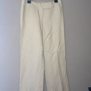 LOFT Beige Button-Detail Trousers